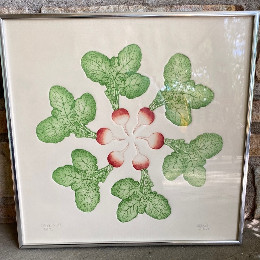 Framed Radish and Leaf Art Print